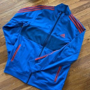 Adidas track jacket - blue and orange - size xl